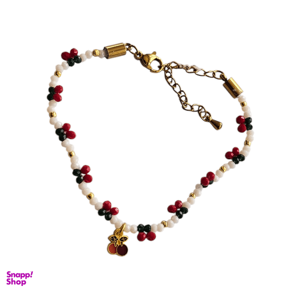 دستبند طلا 24 عیار زنانه طرح گیلاس کد C001