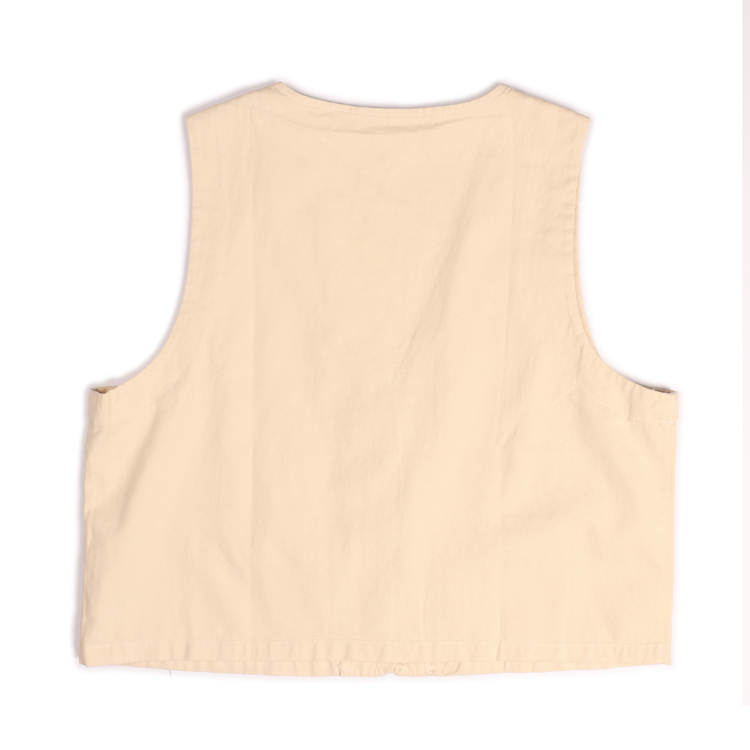 جلیقه رسمی زنانه مدل اطلس رنگ کرم