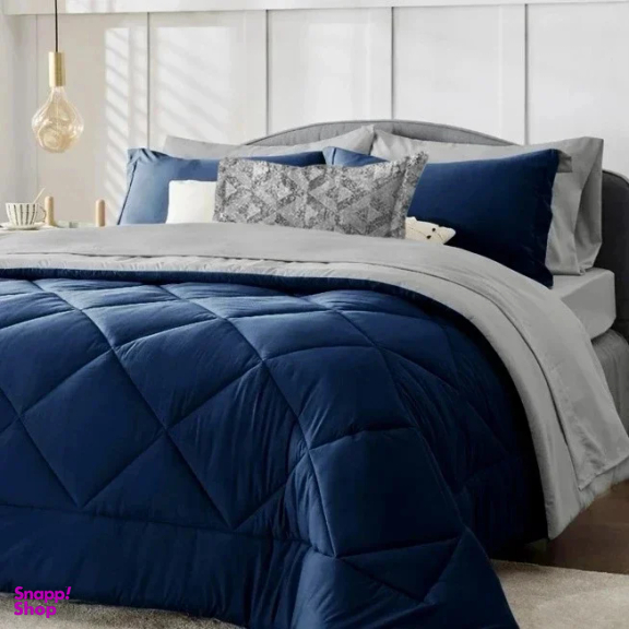 سرویس روتختی 7 تکه دو نفره نوپه هوم مدل P19 به همراه روبالشی طرح دار