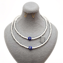 ست دستبند و پابند دخترانه سورا مدل چشم نظر کد SN003