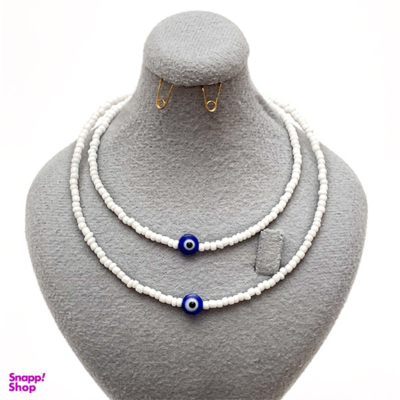 ست دستبند و پابند دخترانه سورا مدل چشم نظر کد SN003