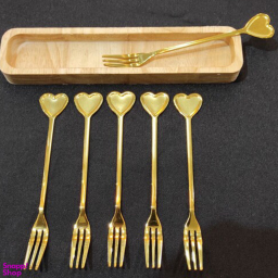 چنگال زیتون طرح قلب بسته 6 عددی