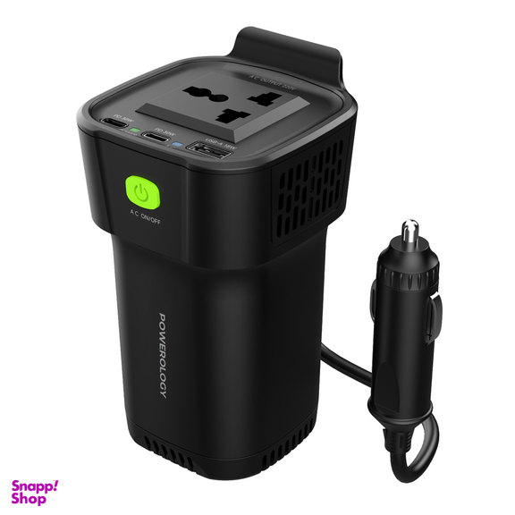 اینورتر فندکی 150 وات پاورولوژی مدل CUP HOLDER