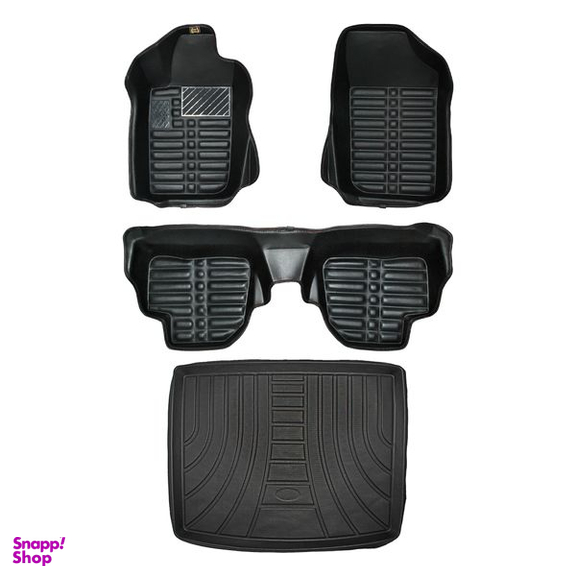 کفپوش پنج بعدی خودرو پانیذ مدل EVA مناسب پژو 206 صندوقدار به همراه کفپوش صندوق