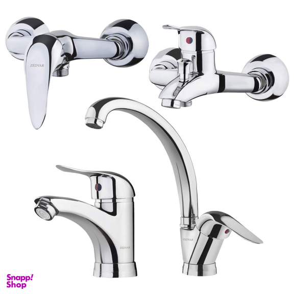 ست شیرآلات زدوار مدل مونیکا مجموعه 4 عددی