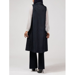 جلیقه رسمی زنانه برنس کد 70104 طرح دار رنگ سرمه ای