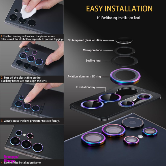 محافظ لنز دوربین اپیکوی مدل HD-ColorLens مناسب گوشی موبایل سامسونگ Galaxy S24 Ultra