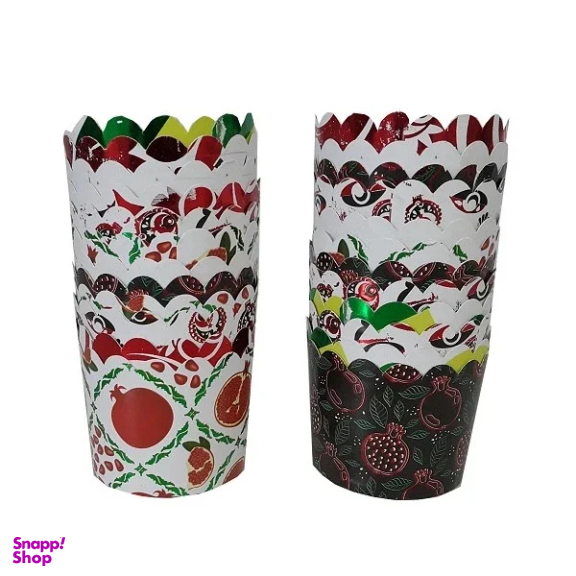 کاغذ کاپ کیک یلدایی به گز مدل لیزری بسته 24 عددی