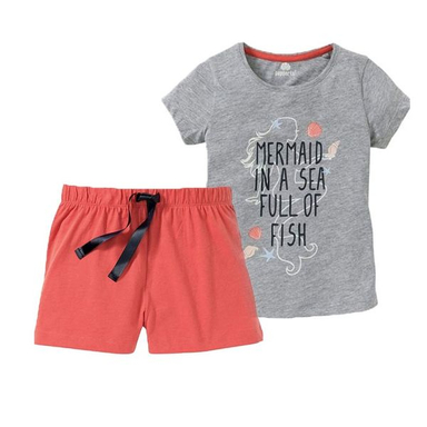 ست تیشرت و شلوارک دخترانه پیپرتس مدل پنبه ای کد  8324594