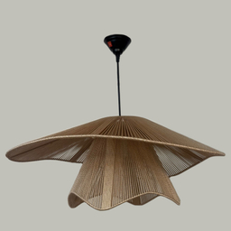 لوستر نورهام مدل مکرومه کنفی دو تکه دفرمه