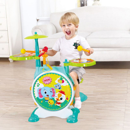 اسباب بازی موزیکال هولی تویز جاز و درام بزرگ مدل 3130 Dimple Electric Big Toy Drum Set for Kids