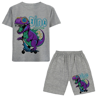 ست تیشرت و شلوارک پسرانه مدل A148 DINO