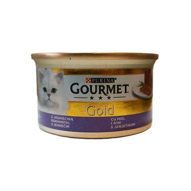 کنسرو گربه گورمت مدل گوشت بره وزن 85 گرم