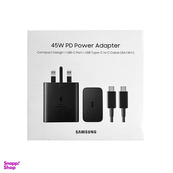 شارژر دیواری 45 وات سامسونگ مدل 45W به همراه کابل USB Type-C