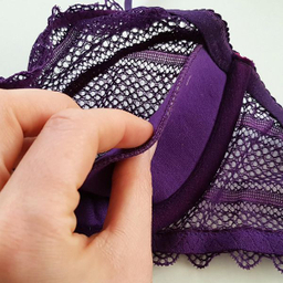 ست شورت و سوتین زنانه میسا مدل فنردار گیپوری کد 4717-6035 رنگ بنفش