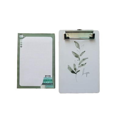 تخته شاسی طرح برگ و کتاب سایز A6 به همراه کاغذ