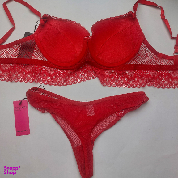 ست شورت و سوتین زنانه برتا کد 6077RP رنگ قرمز