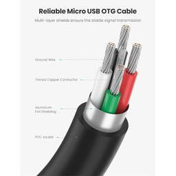 تبدیل Micro USB Male OTG به USB 2.0 A Female یوگرین مدل US133 کد 10396