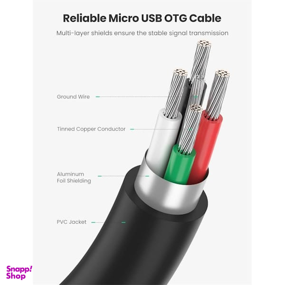 تبدیل Micro USB Male OTG به USB 2.0 A Female یوگرین مدل US133 کد 10396