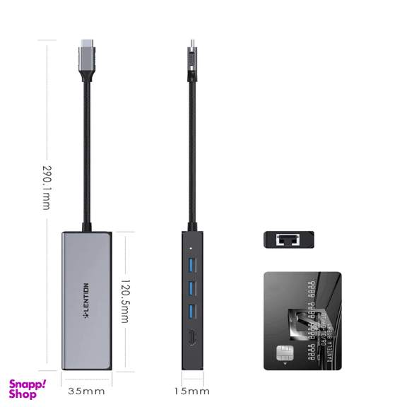 هاب 5 پورت USB-C لنشن مدل C25 HE