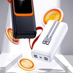 پاوربانک پی زد ایکس مدل V28 Fast Charge 22.5W Cabled ظرفیت 30000 میلی آمپر ساعت