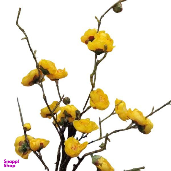 گل مصنوعی مدل شکوفه به رنگ زرد