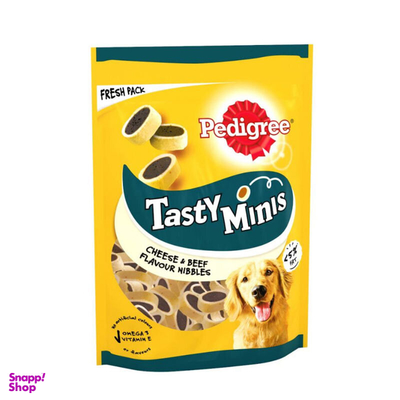 تشویقی سگ پدیگری مدل Tasty Minis وزن 140 گرم