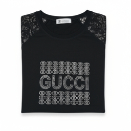 تیشرت راحتی زنانه کد T53006 رنگ مشکی