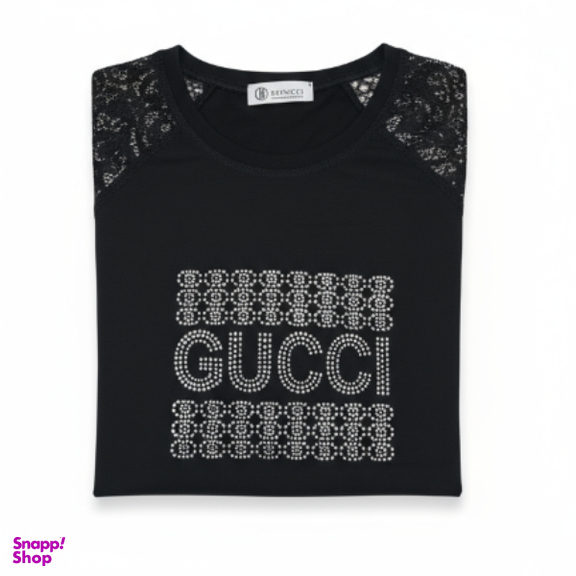 تیشرت راحتی زنانه کد T53006 رنگ مشکی