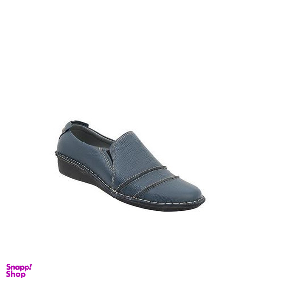 کفش چرم طبیعی زنانه شیفر کد 5f01a500103 رنگ سرمه ای