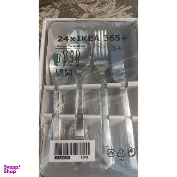 سرویس قاشق و چنگال 24 پارچه ایکیا مدل IKEA 365+