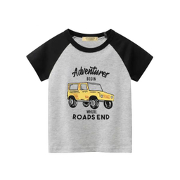 تی شرت آستین کوتاه پسرانه هومنیتی مدل WYKBTS9773-BLUWHT