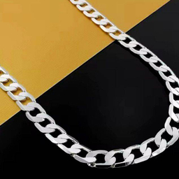 زنجیر نقره مردانه گالری فلور مدل کارتیه