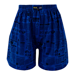 شورت مردانه آرال مدل پادار طرح روزنامه ای کد P700 بسته 6 عددی