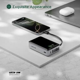 پاوربانک گرین لاینر مدل MADRID 20 GNMAD20PBKGY ظرفیت 20000 میلی آمپر ساعت