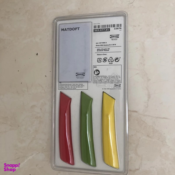 ست چاقو آشپزخانه 3 پارچه ایکیا مدل MATDOFT