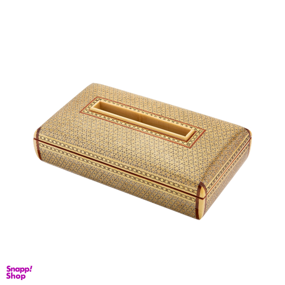 جعبه دستمال کاغذی خاتم کاری خادم ملت کد 534