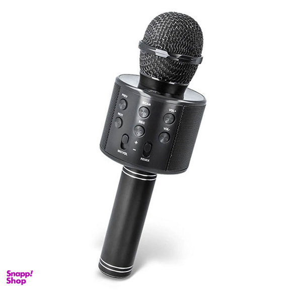 میکروفن بلوتوثی اسپیکر دار مشکی مدل ws-858