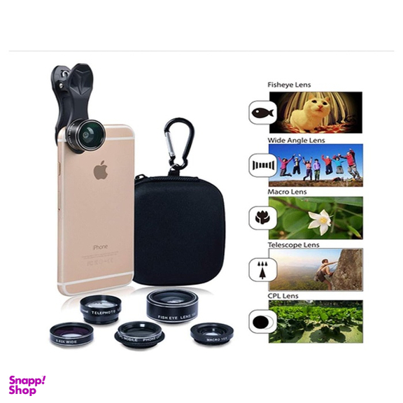 ست لنز گوشی موبایل مدل 5in1 Lens Kit مجموعه 5 عددی