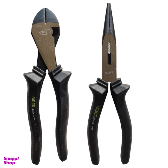 انبر دم باریک و سیم چین نیدر مدل AJ-NDR-08 سایز 8 اینچ