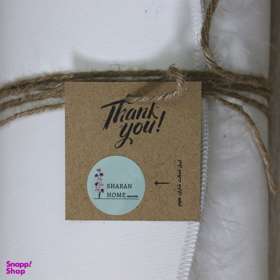 فرش ماشینی شاران هوم طرح خز پرز بلند مدل اسفنج دار زمینه سفید