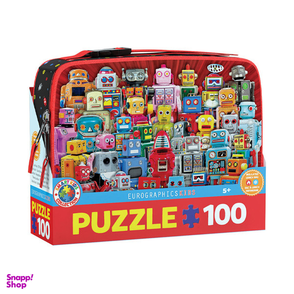 پازل 100 تکه یوروگرافیکس پازلز مدل 9100-5827 Robots Lunch Bag