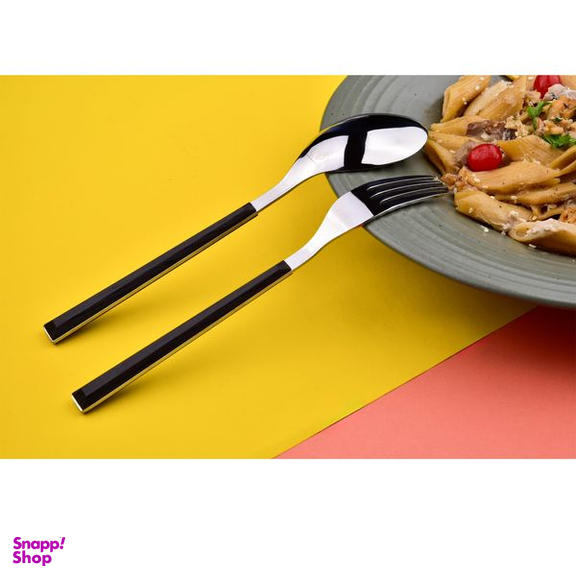 سرویس قاشق و چنگال 31 پارچه سی اند اس طرح چوبی