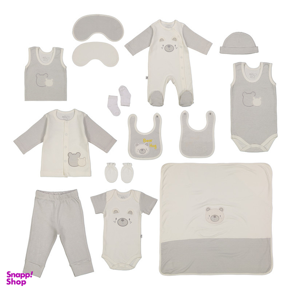 ست 11 تکه لباس نوزادی نیلی مدل BHC288