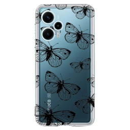 کاور گوشی موبایل مگافون طرح پروانه مدل C54-B مناسب شیائومی Poco F5