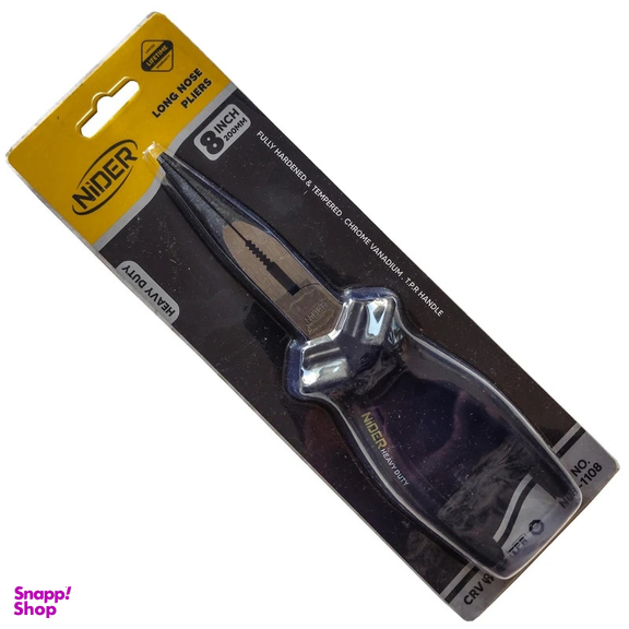 انبر دم باریک و سیم چین نیدر مدل AJ-NDR-08 سایز 8 اینچ