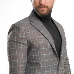 کت مردانه مدل چهارخانه درهم 1-1