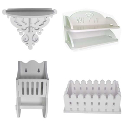 شلف دیواری 2 طبقه کد 0043 مجموعه 4 عددی