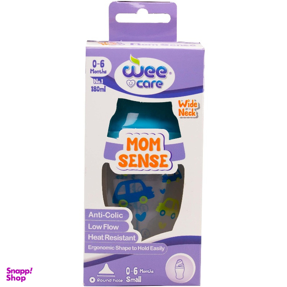 شیشه شیر وی کر مدل MomSense پروپیلن دهانه عریض کد B323 گنجایش 180 میلی لیتر