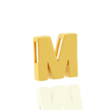 پلاک گردنبند طلا 18 عیار زنانه گالری ابرا طرح حرف M کد A28